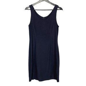 Vintage 90s Scarlett Black Sleeveless Above Knee Sheath Dress Large